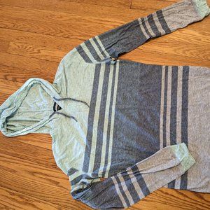 OCEAN Current Hoodie - Men's Large - gradient grey blue & teal